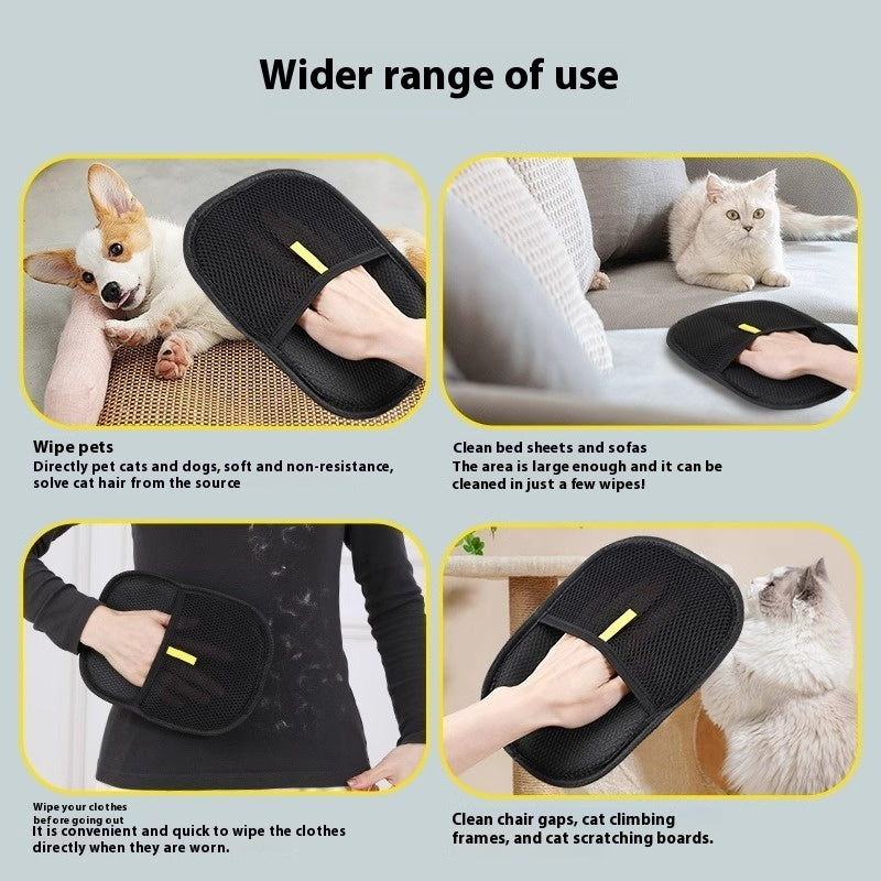 Pet Hair Remover Gloves for Clothes & Furniture