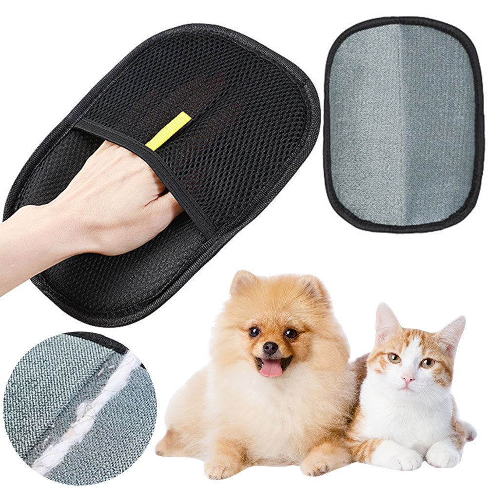 Pet Hair Remover Gloves for Clothes & Furniture
