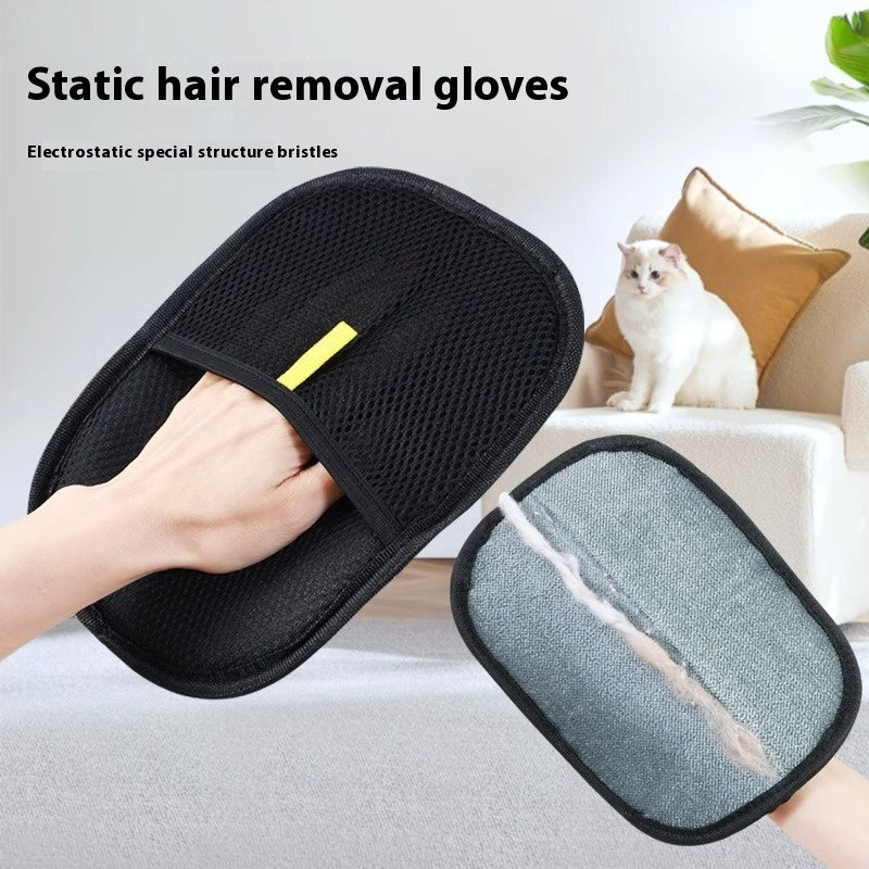 Pet Hair Remover Gloves for Clothes & Furniture